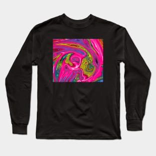 Colorful Marble Waves effect Long Sleeve T-Shirt